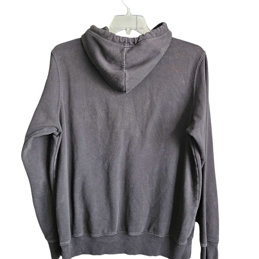 The North Face Hoodie Mens Large Black Pullover Pockets Logo Sweatshirt - Picture 3 of 9